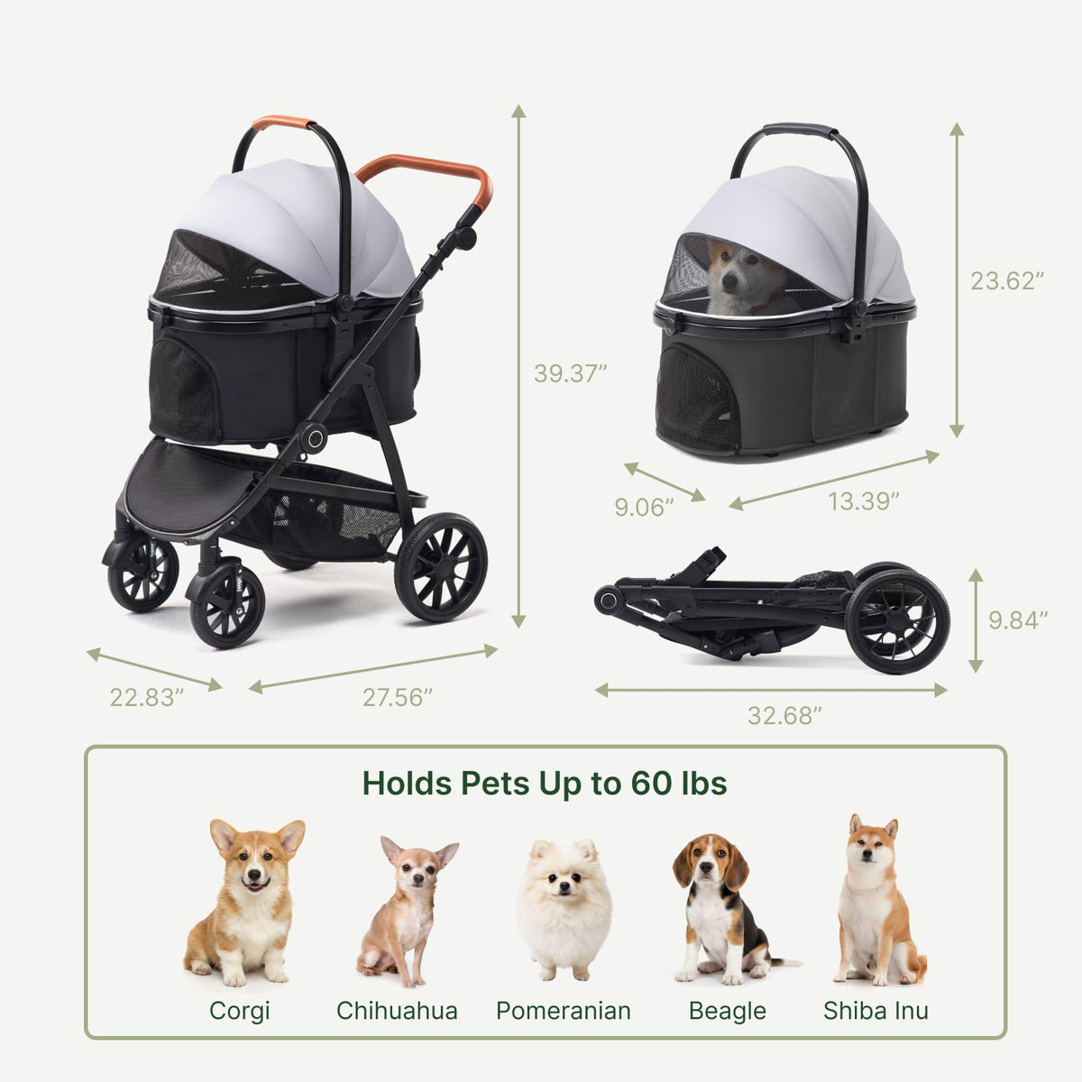 3-in-1 Dog Stroller L407274