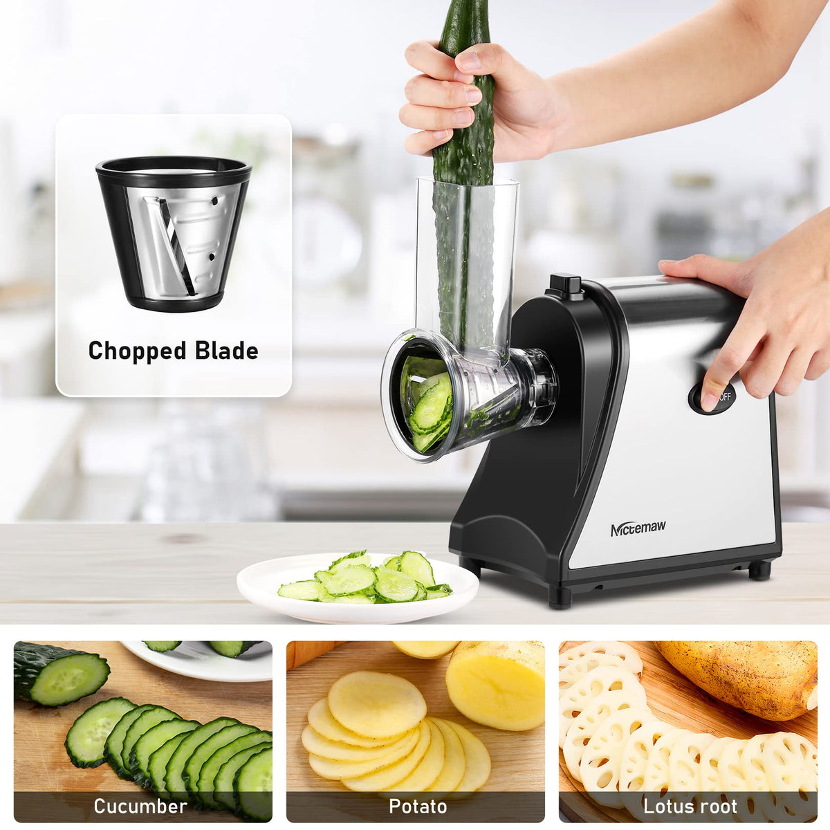 Electric Vegetable Cutter 500 W with 5 Cutting Drums B86880