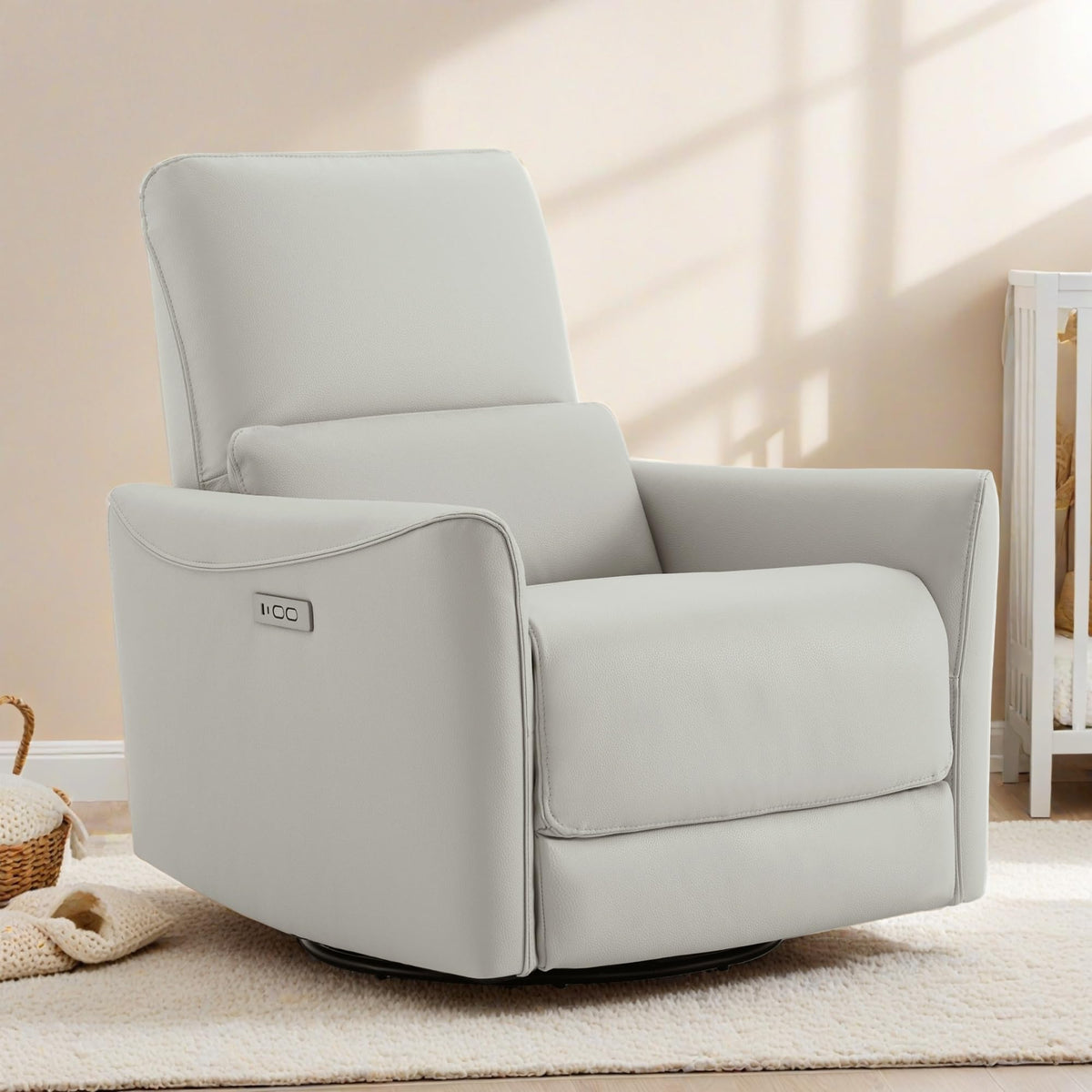 Power Recliner Swivel Glider Chair Cream K3626