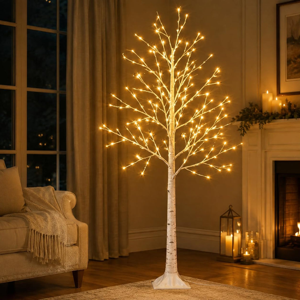 5FT Birch Tree with Lights L80606