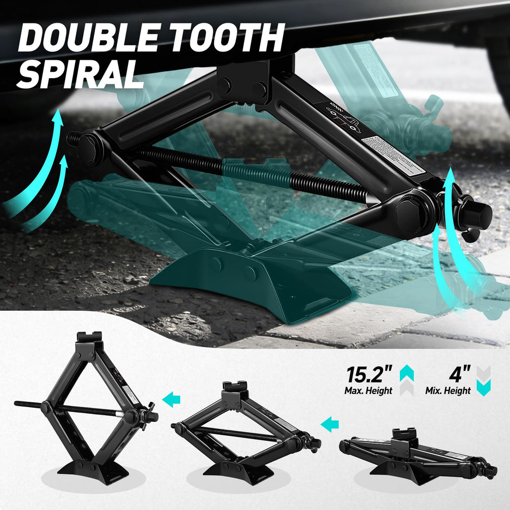 Scissor Jack 1.5 Ton Black L96959