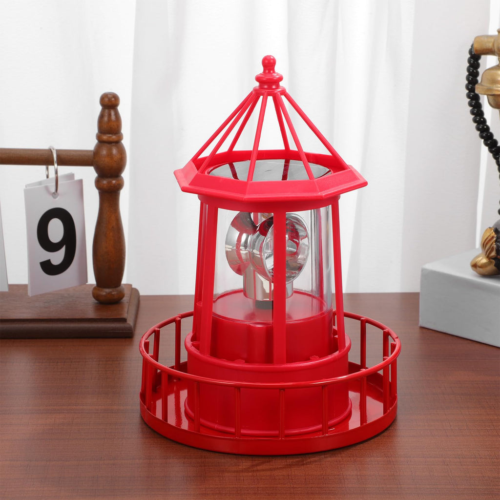 Rotating Metal Solar Lighthouse J411793
