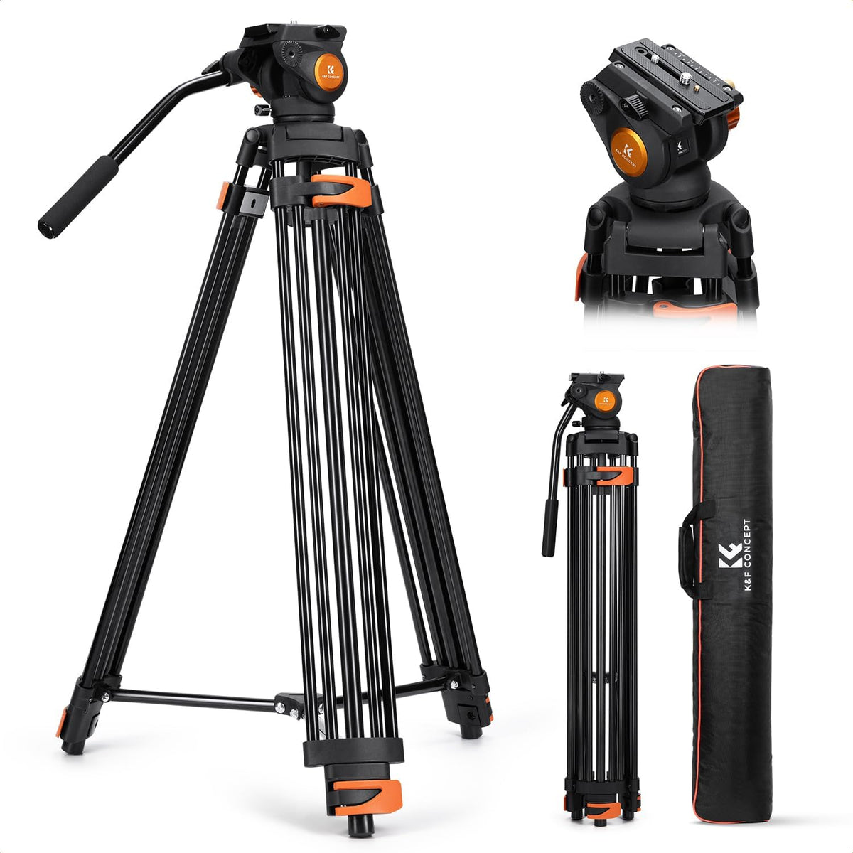 80" Video Tripod with Fluid Head E766320