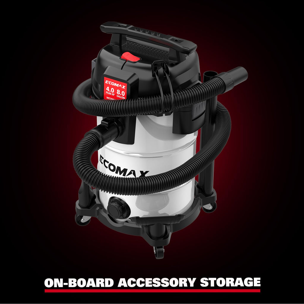 8 Gallon Stainless Steel Wet and Dry Shop Vacuum Y657863
