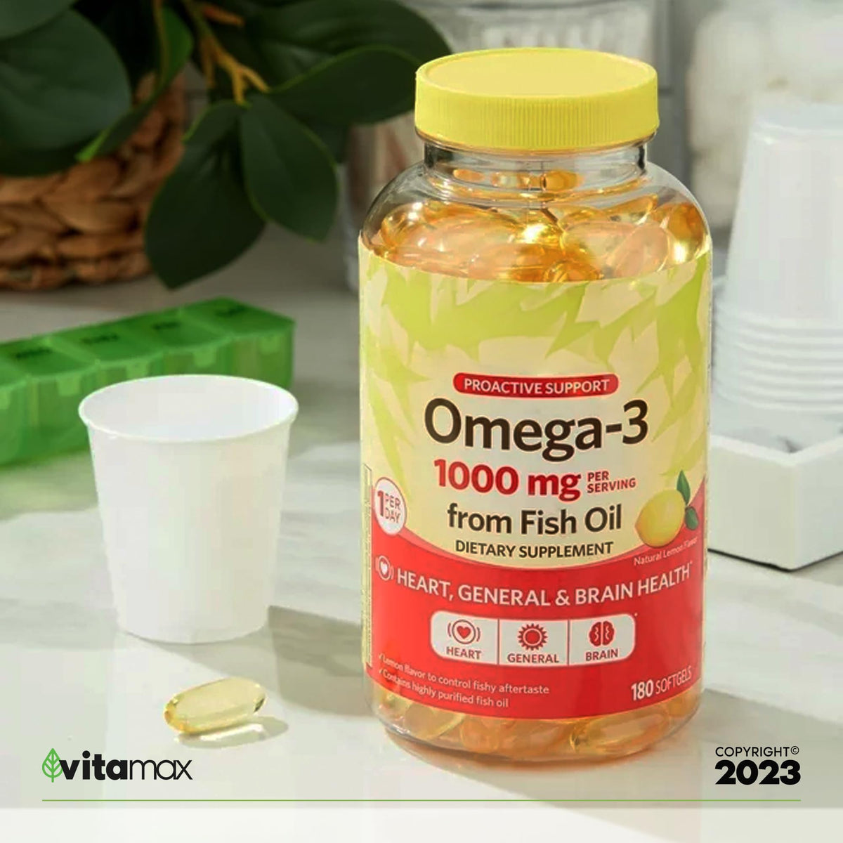 Omega-3 Fish Oil 1000 mg 180 Count R65395