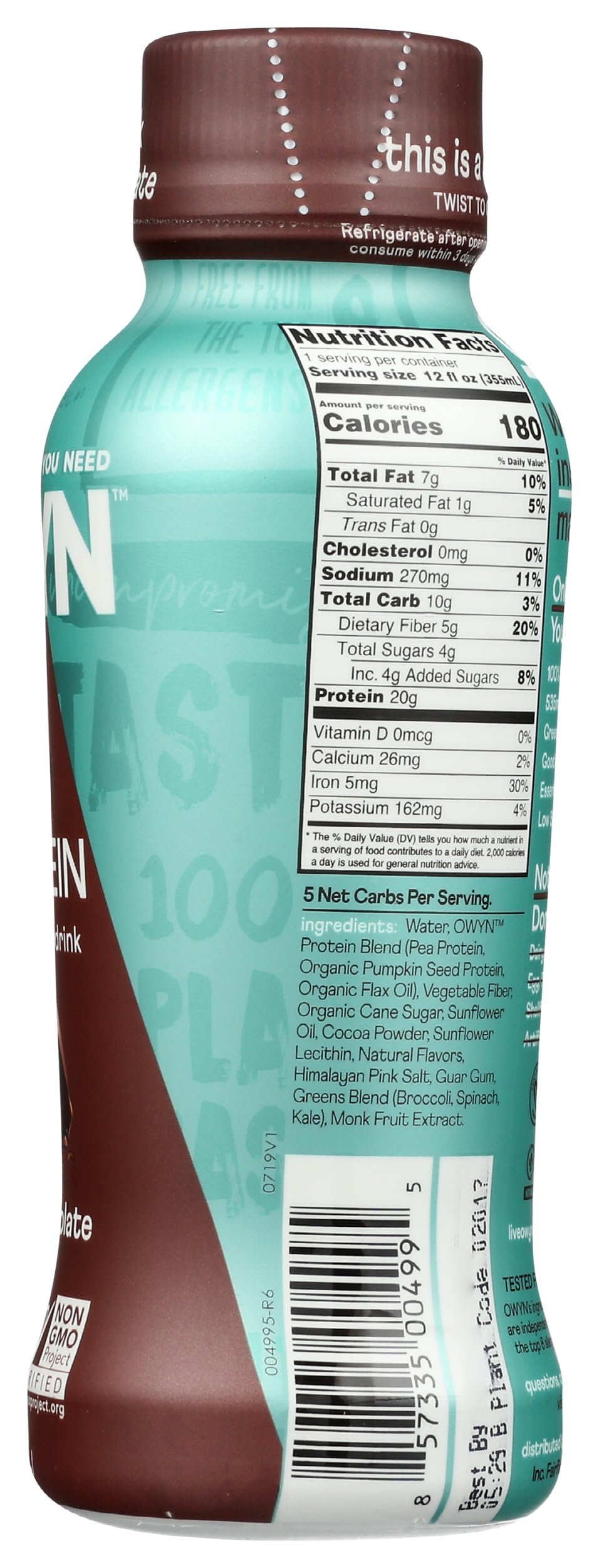Dark Chocolate Plant Based Protein Shake C99507