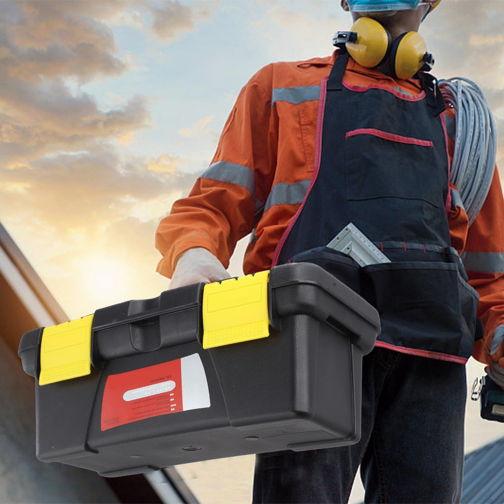 10-Inch Two-Layer Plastic Toolbox with Secure Latch T495126