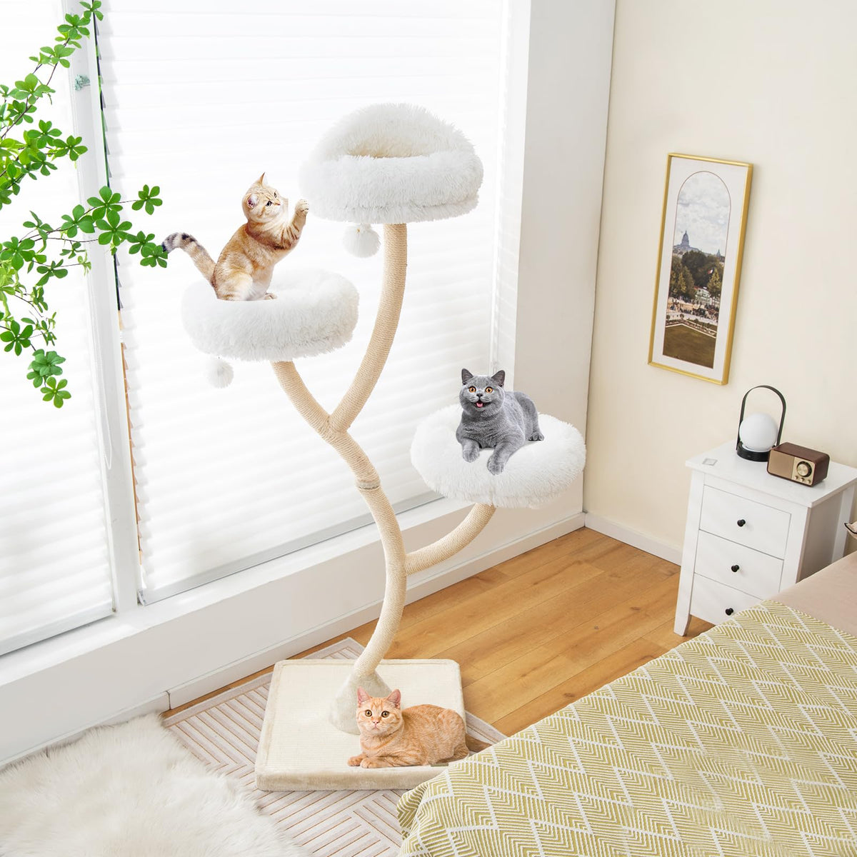 70 Inch Multi-Level Cat Tree with Perches and Scratching Posts K121