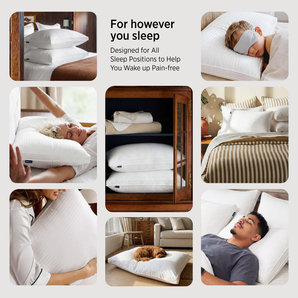 King Size Set of 2 Cotton Pillows A821603