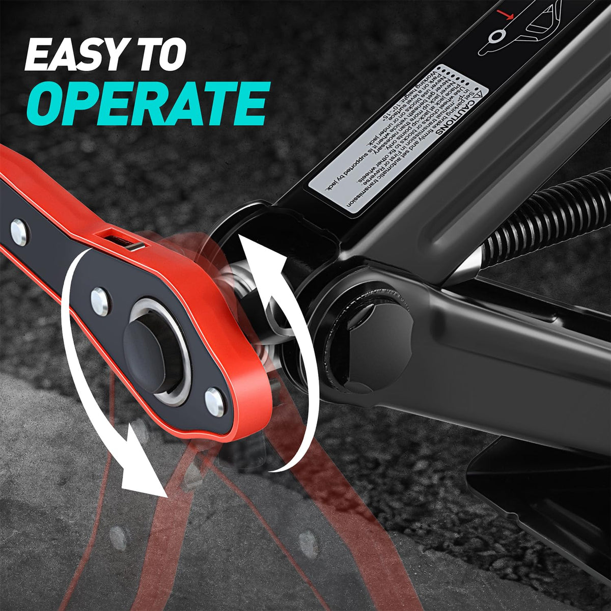 Scissor Jack 1.5 Ton Black L96959