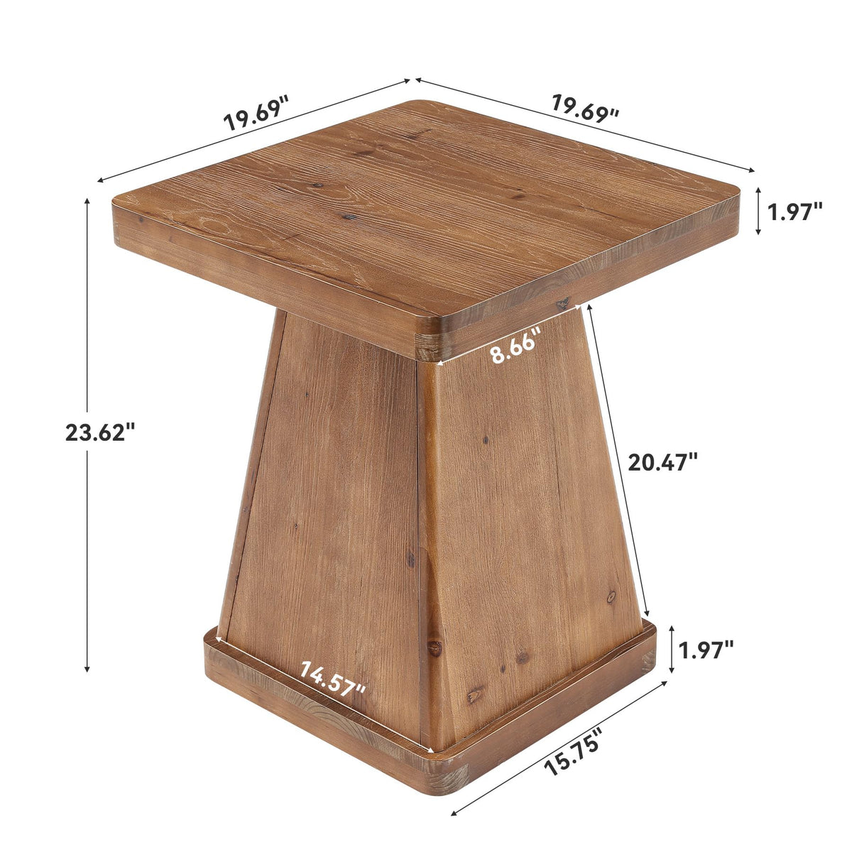 Solid Wood Side Table Set of 2 X9500