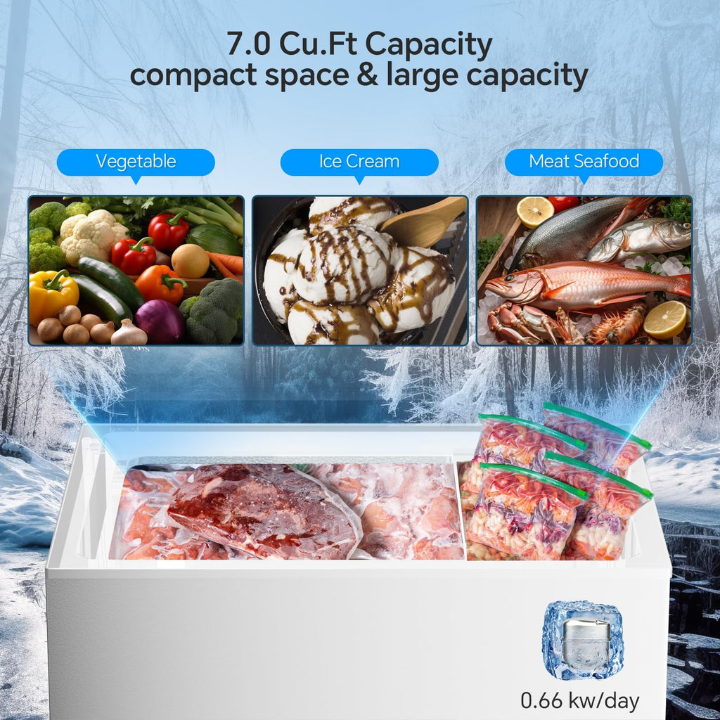 7.0 Cubic Feet White Chest Freezer M141682