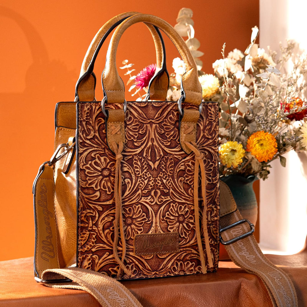 Embossed Fringe Crossbody Purse P517587
