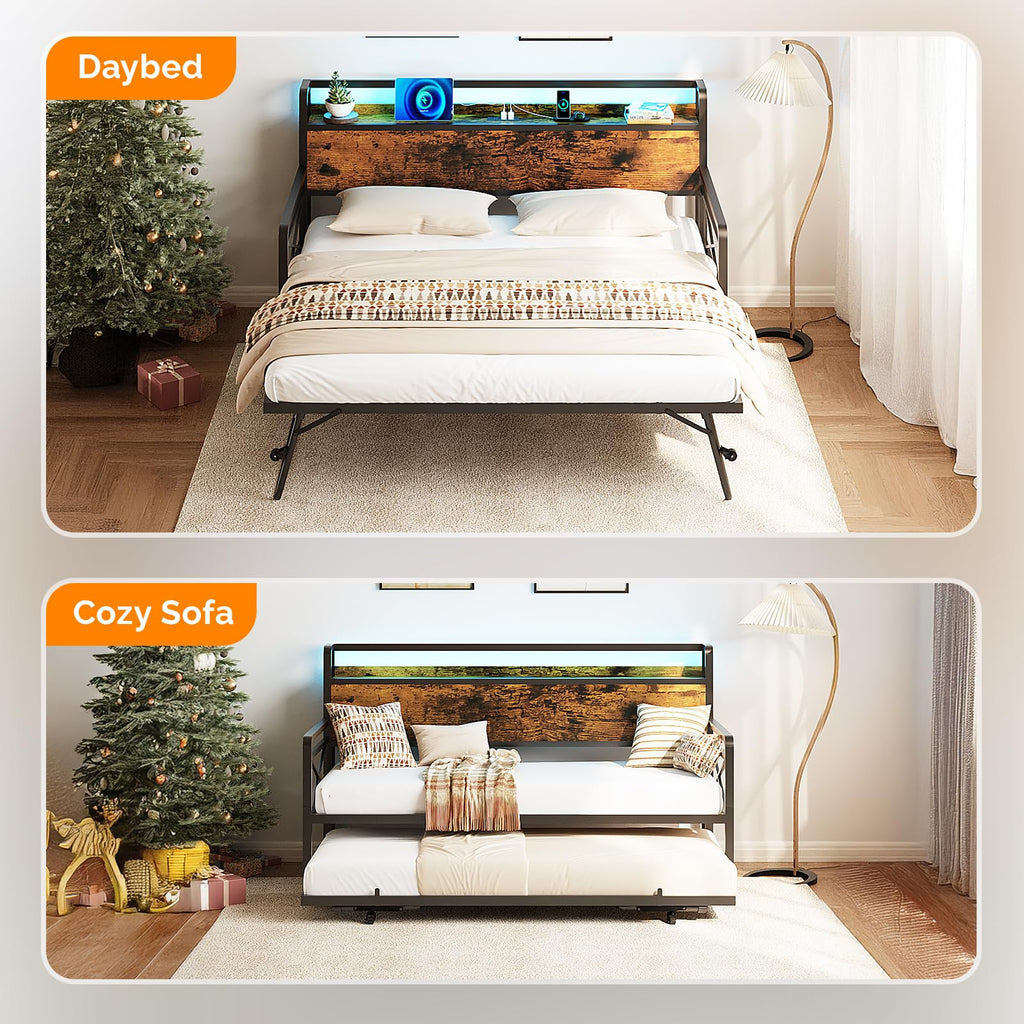 Twin Daybed with Pop Up Trundle O3082