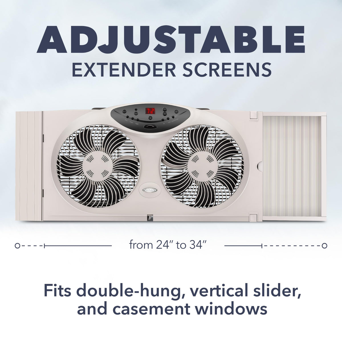Window Fan with Reversible Airflow Blades, 3-Speed B433