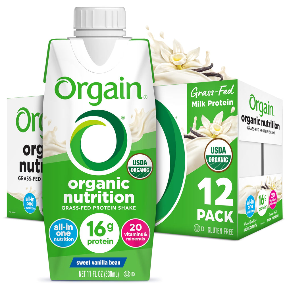 Organic Grass Fed 16g Protein Shake, Vanilla, 11oz, 12pk F14851