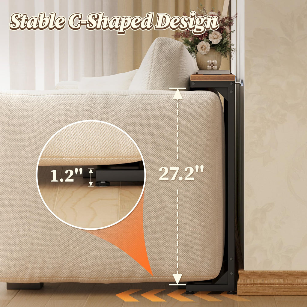 Extendable Behind Couch Table with Outlets K30996