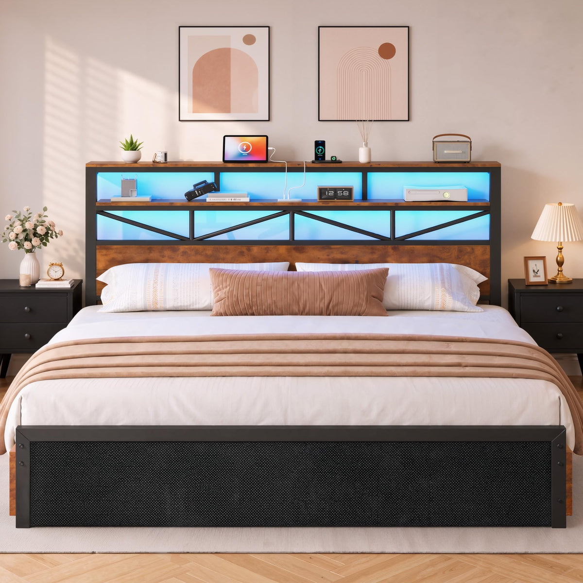 King Size Bed Frame with 4 Drawers M164