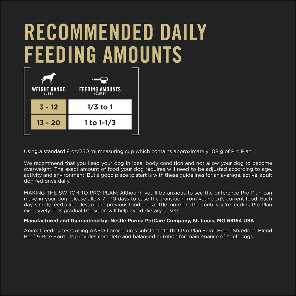 Small Breed Dry Dog Food Shredded Blend Beef 6 lb Bag A144400