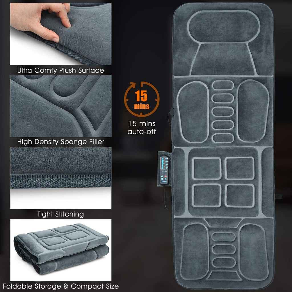 Massage Mat with 10 Vibrating Motors Heating Pad M800655