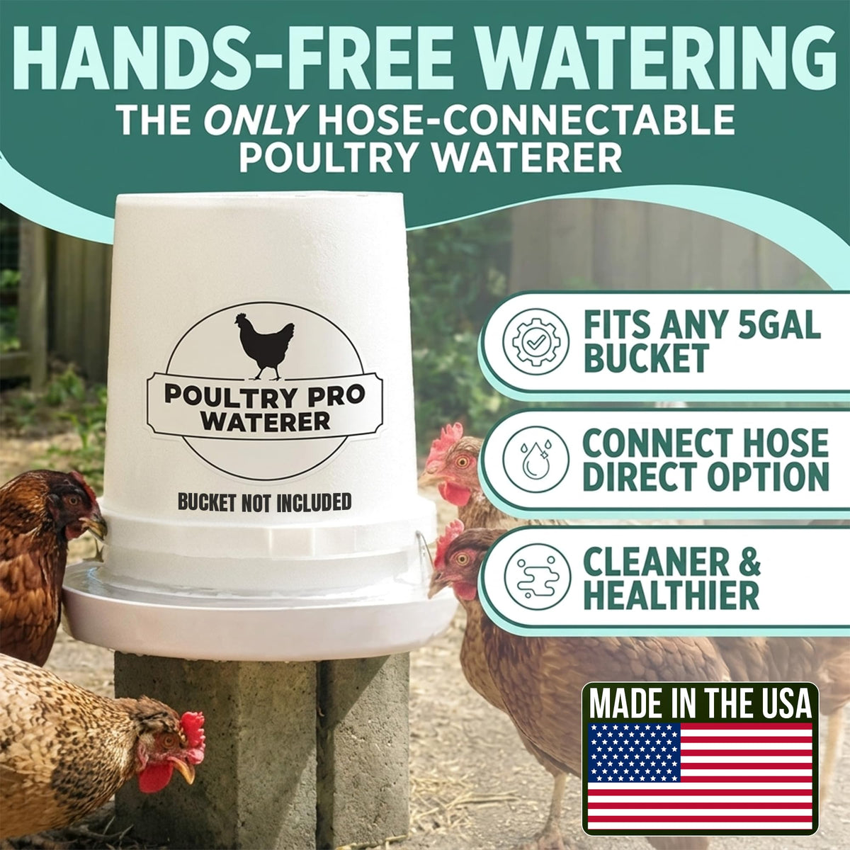 Chicken Feeder and Waterer Set with 3 Ports A754