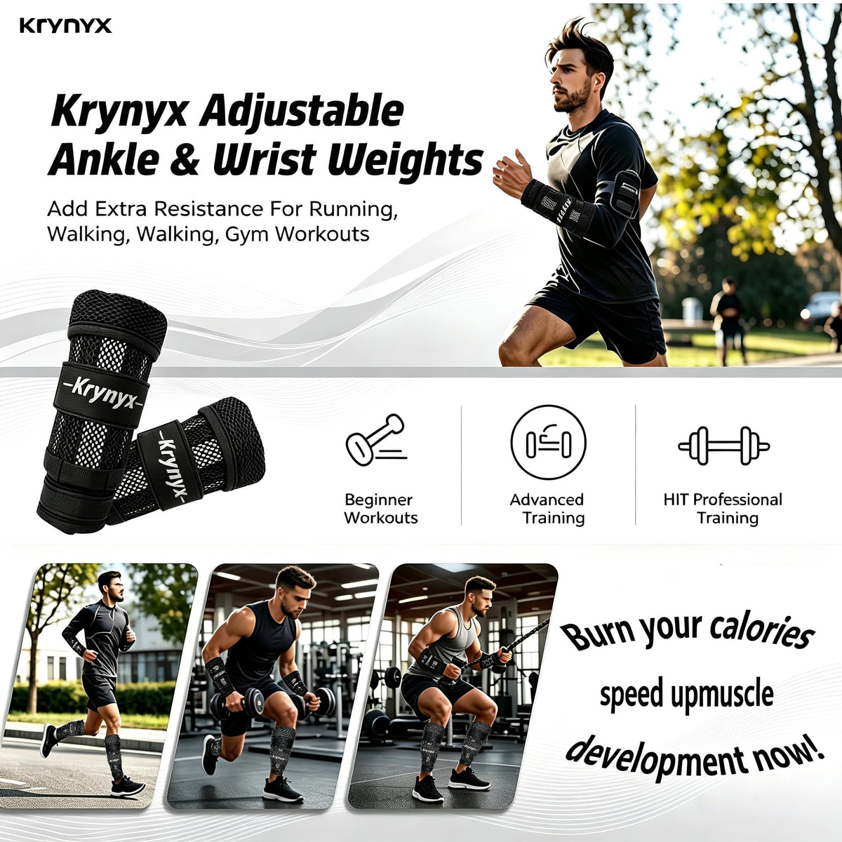 Adjustable Wrist Ankle Weights 10/20/30 lb C831