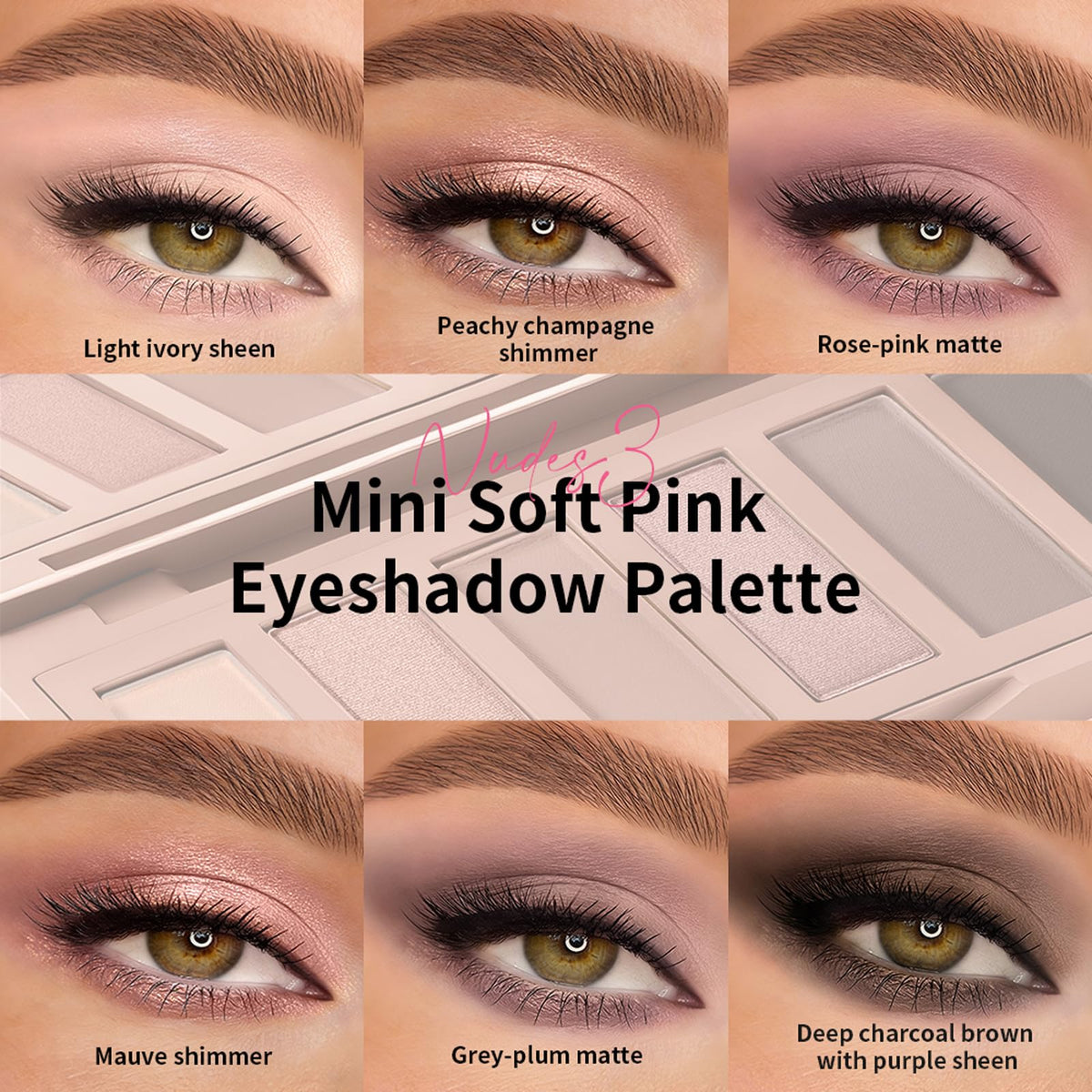 Mini 6 Color Matte & Shimmer Eyeshadow Palette U405408