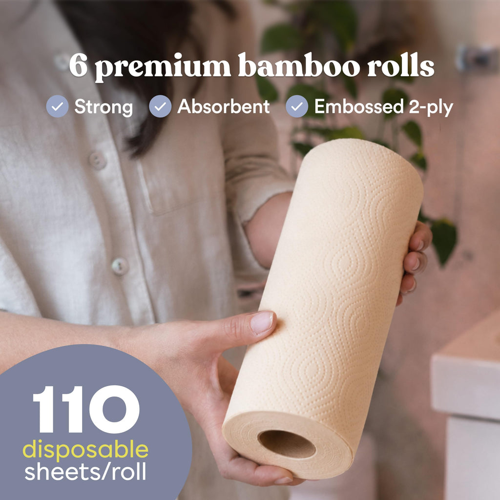 Bamboo Paper Towels 8 Rolls 2 Ply J408