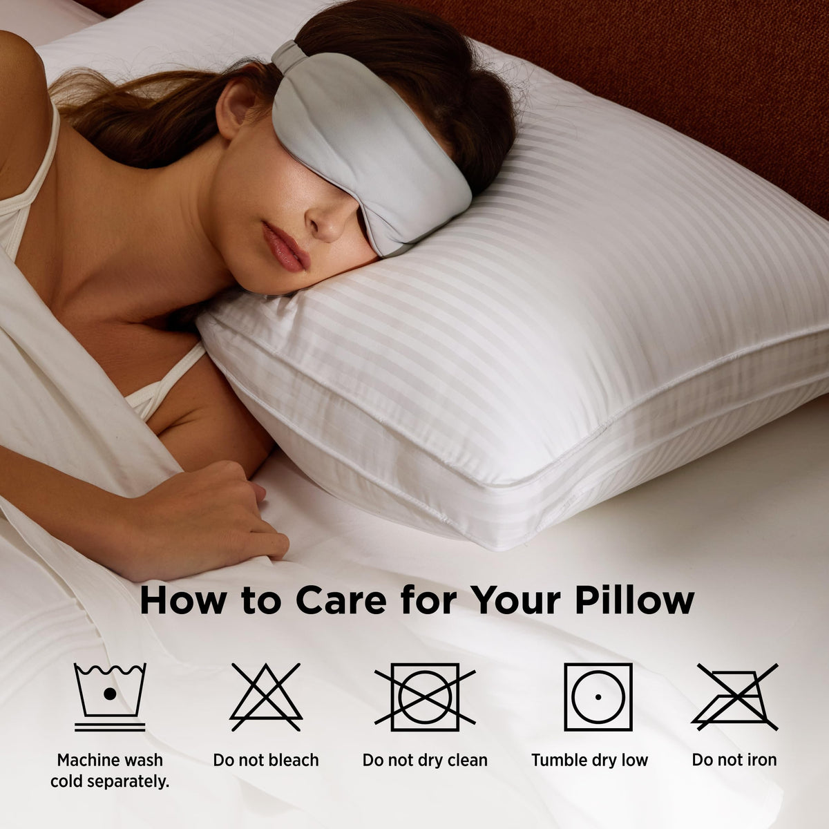 King Size Set of 2 Cotton Pillows A821603