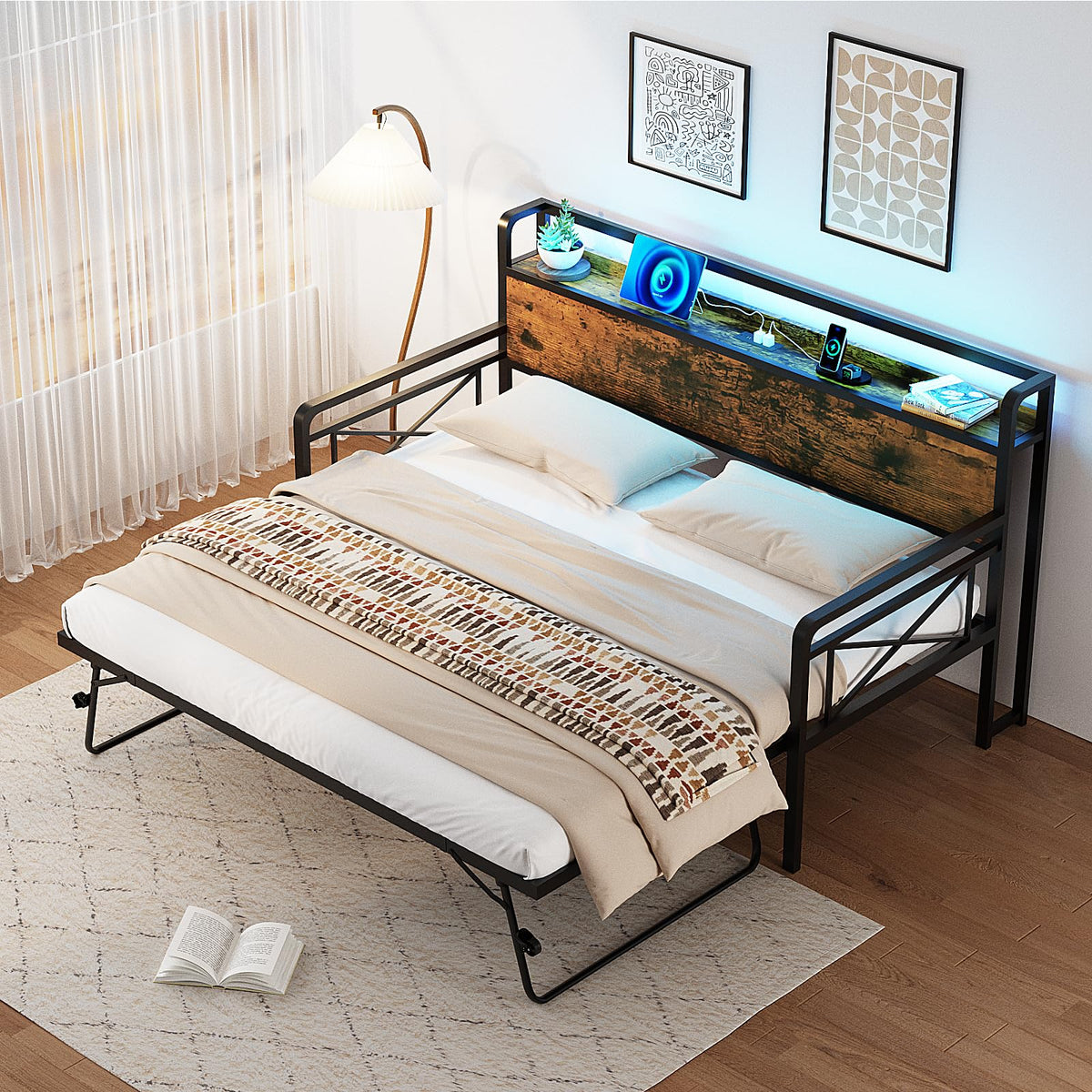 Twin Daybed with Pop Up Trundle O3082