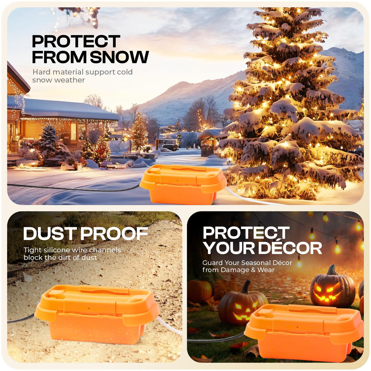 Weatherproof Connection Box Small Orange D708