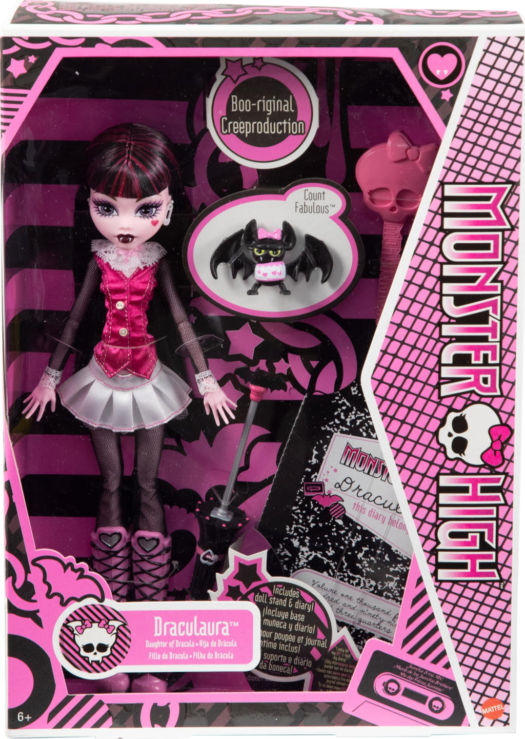 Monster High Draculaura Reproduction Doll with Pet, Display Stand & Accessories U69635