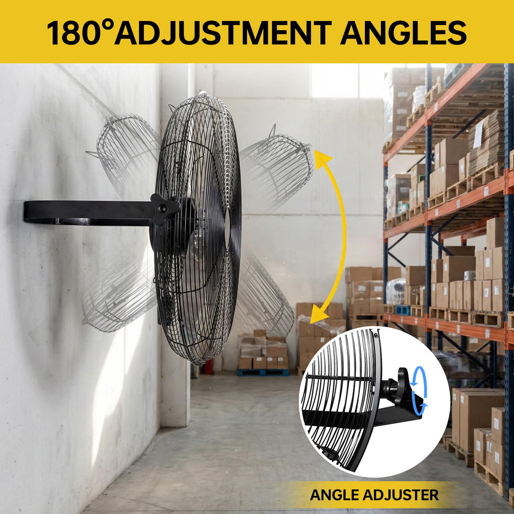 20 Inch High Velocity Metal Wall Mount Fan U7614