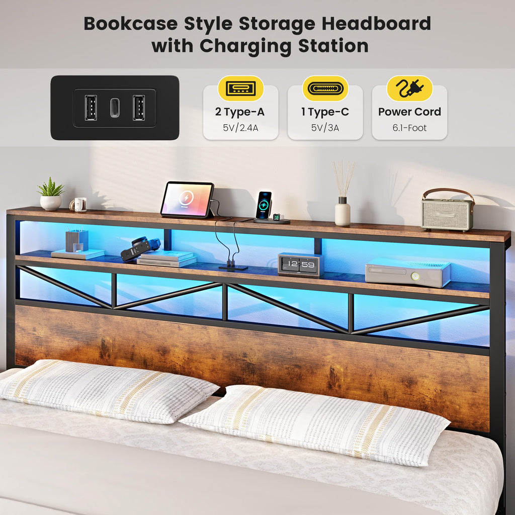 King Size Bed Frame with 4 Drawers M164