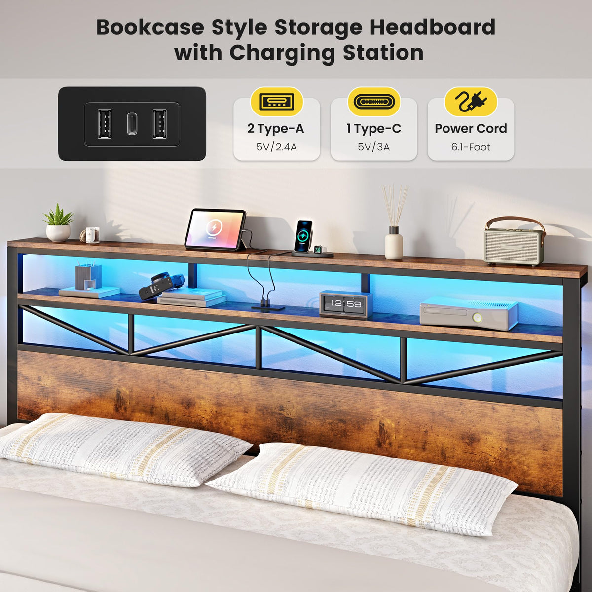 King Size Bed Frame with 4 Drawers M164