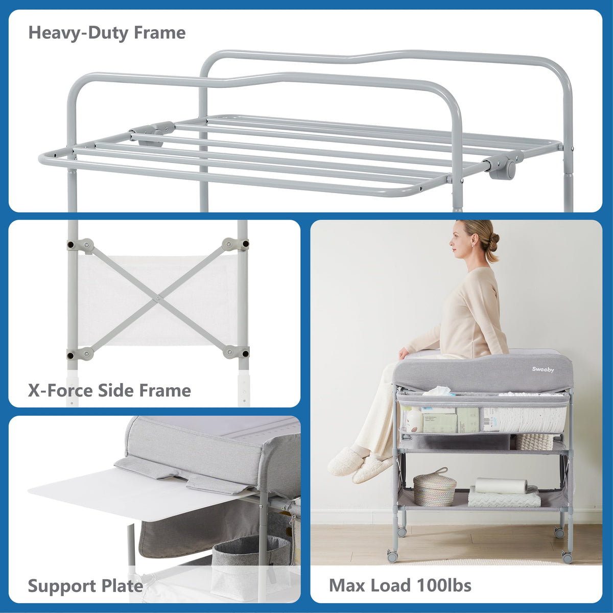 Portable Baby Changing Table with Waterproof Pad Z164209