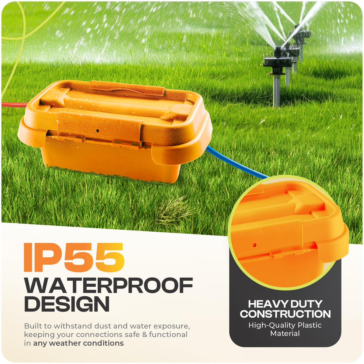 Weatherproof Connection Box Small Orange D708