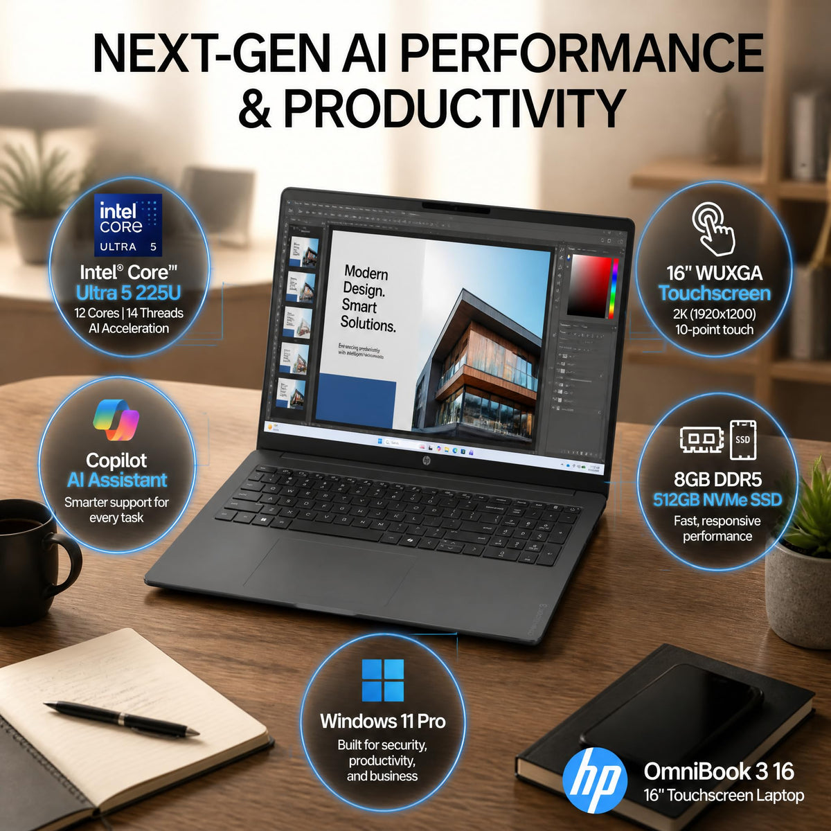 16 Touchscreen Laptop Intel 12 Core Ultra 5 K38074