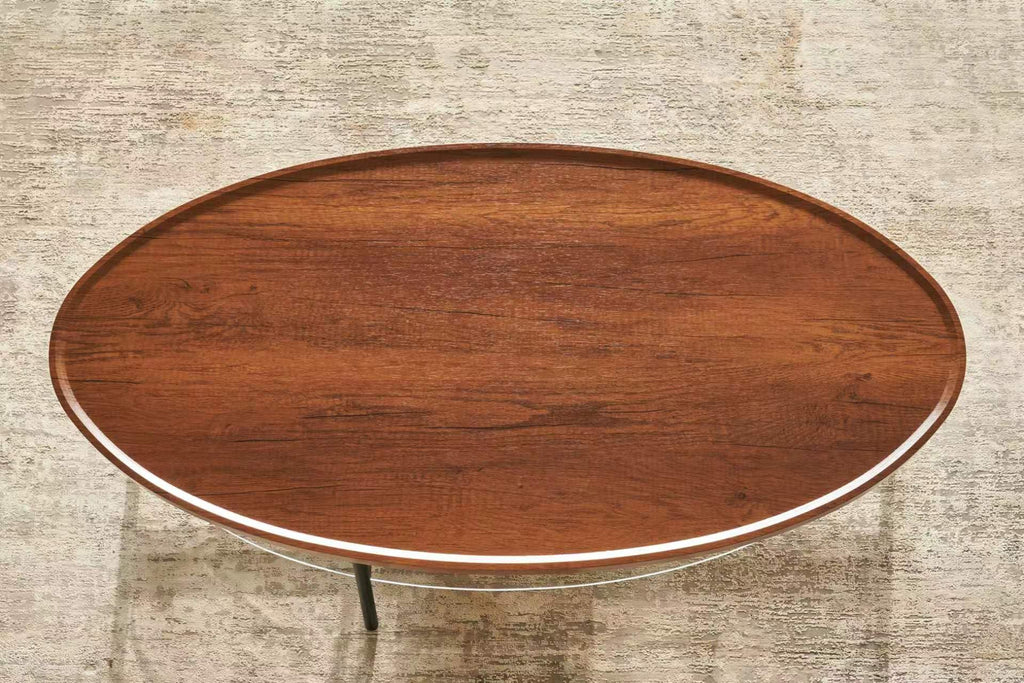 Black Walnut Glass Coffee Table B4328