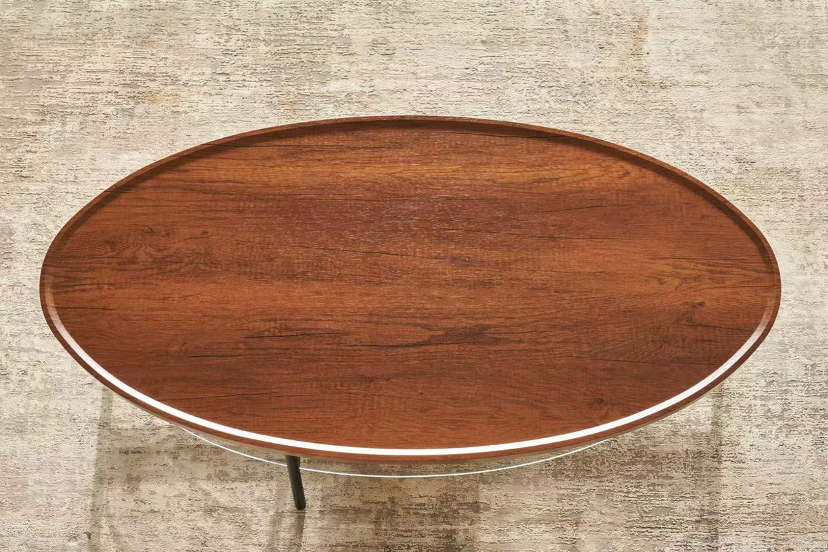 Black Walnut Glass Coffee Table B4328