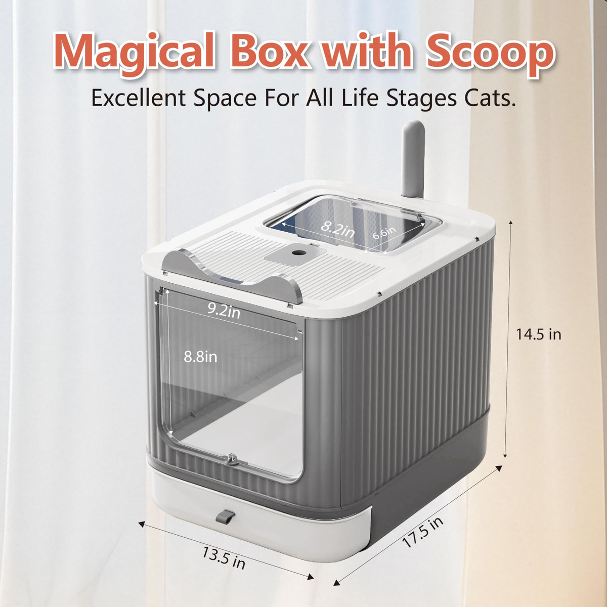 Covered Cat Litter Box with Lid V89235
