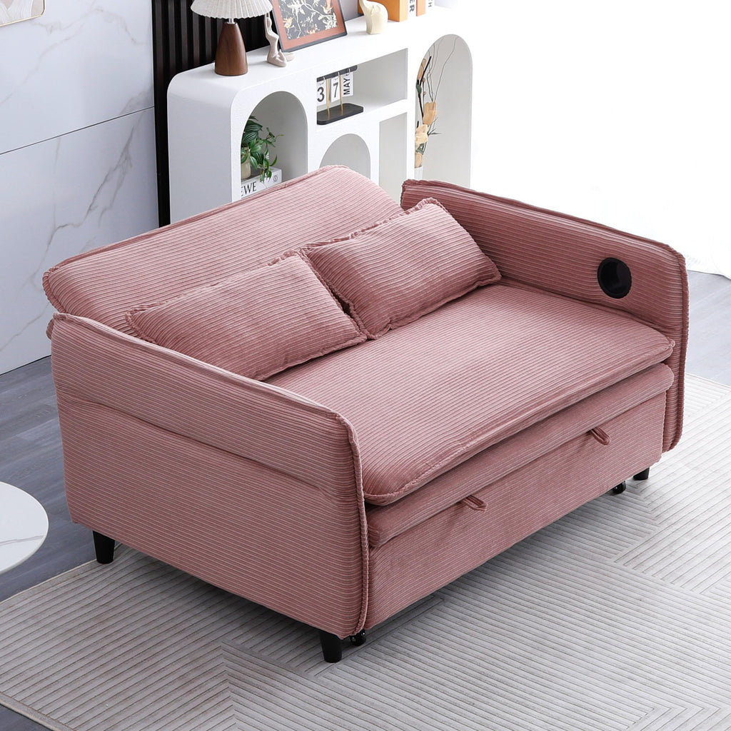 Pink Convertible Sleeper Sofa Bed D853388