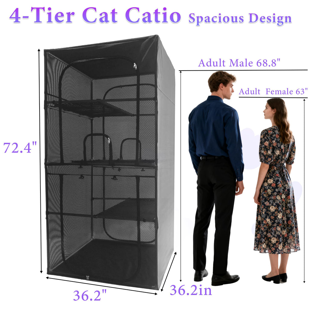 Outdoor Cat Enclosure 72.4" H Z965987