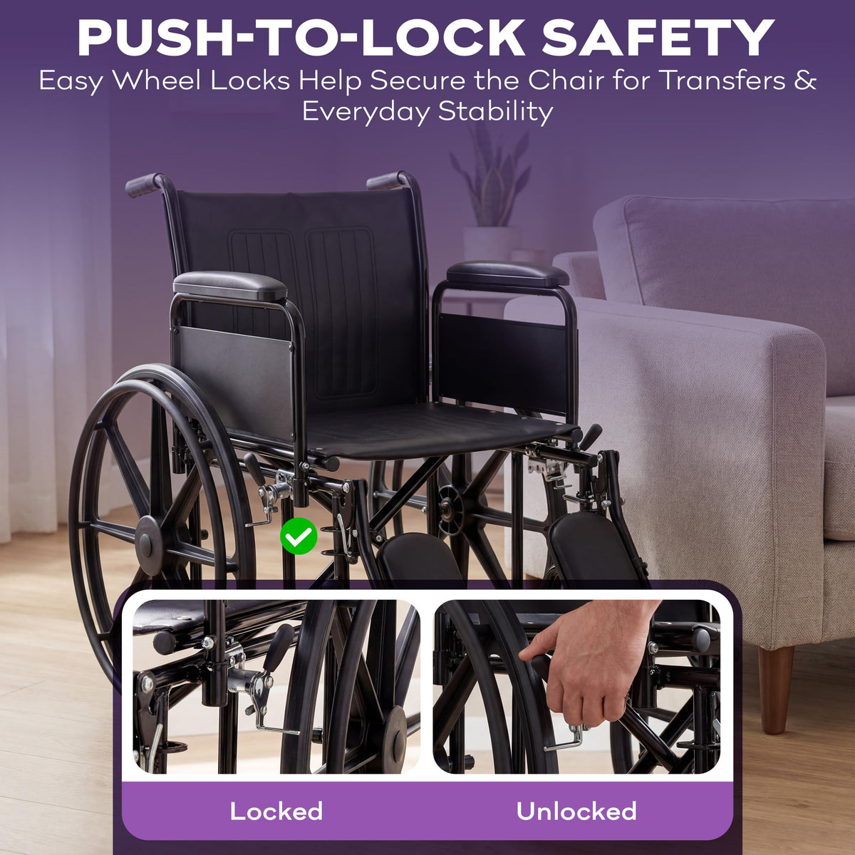 Heavy Duty Bariatric Wheelchair 700lb 28” Seat Width K53152