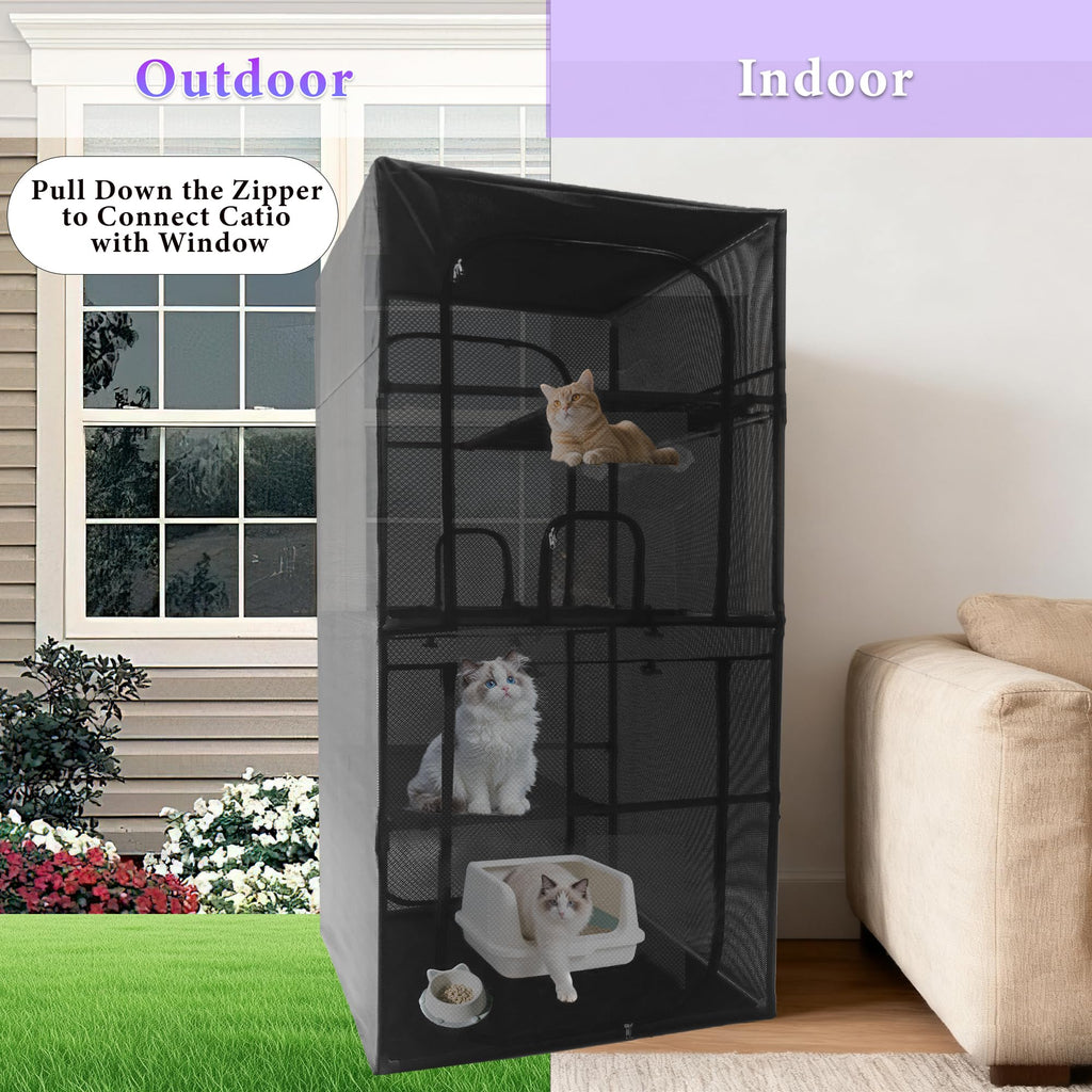 Outdoor Cat Enclosure 72.4" H Z965987