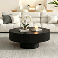 Black Round Pedestal Coffee Table D88232