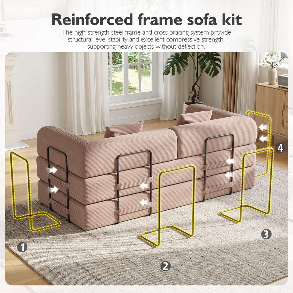 79in Boneless Convertible Futon Sofa Bed Queen T976