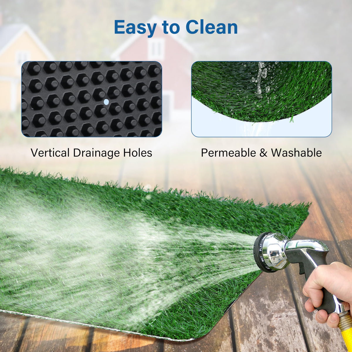 Artificial Grass Dog Potty Pad with Tray 20x30 inch Y610