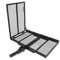 46.2 X 26.8 X 38.7 Inch Foldable Hitch Cargo Carrier with Ramp 500 Lbs H9895