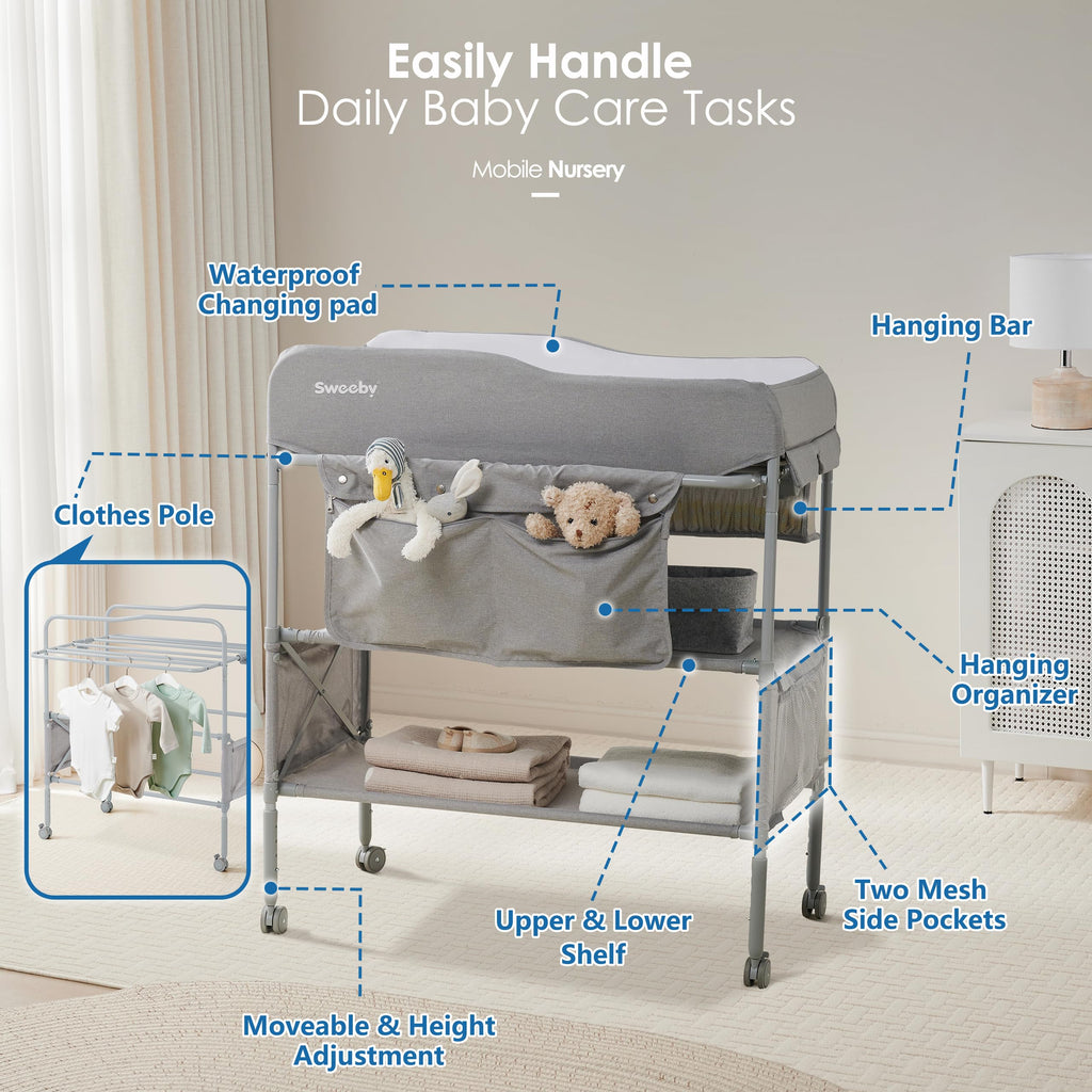 Portable Baby Changing Table with Waterproof Pad Z164209